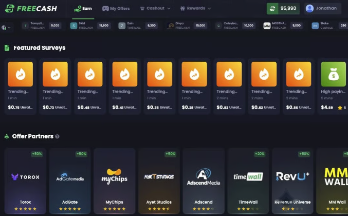 Freecash Offer Wall