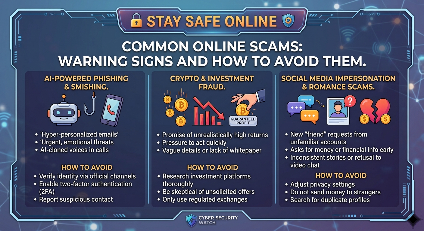Common Online Scams in 2026: Warning Signs and How to Avoid Them