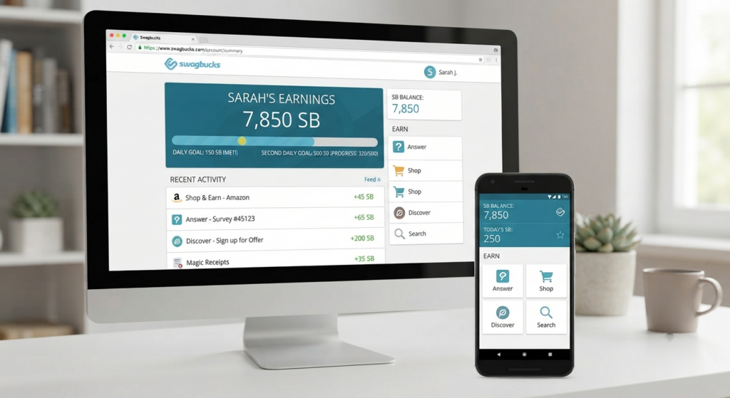 Swagbucks Dashboard