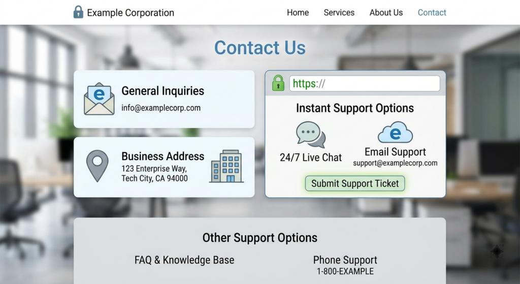 Contact Page Example